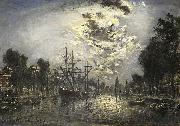 Rotterdam in the Moonlight Johan Barthold Jongkind